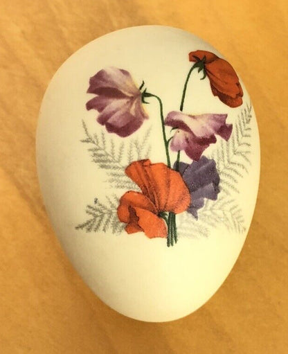 Vintage 3 Pc Lot Of 2 Heart Trinket Boxes & 1 Painted Porcelain Egg Paperweight