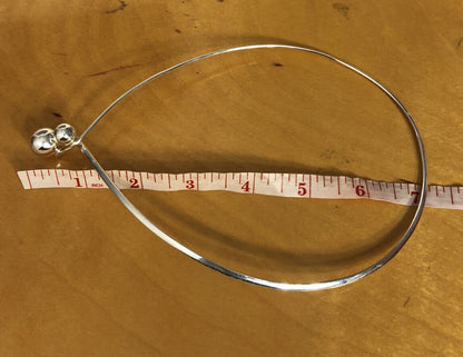 Designer Gems TV Promise 925 Sterling Silver Wire Collar Necklace #60442