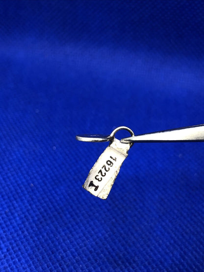 PST Sterling Silver Initial Letter J Alphabet Small Round Pendant Petite Charm