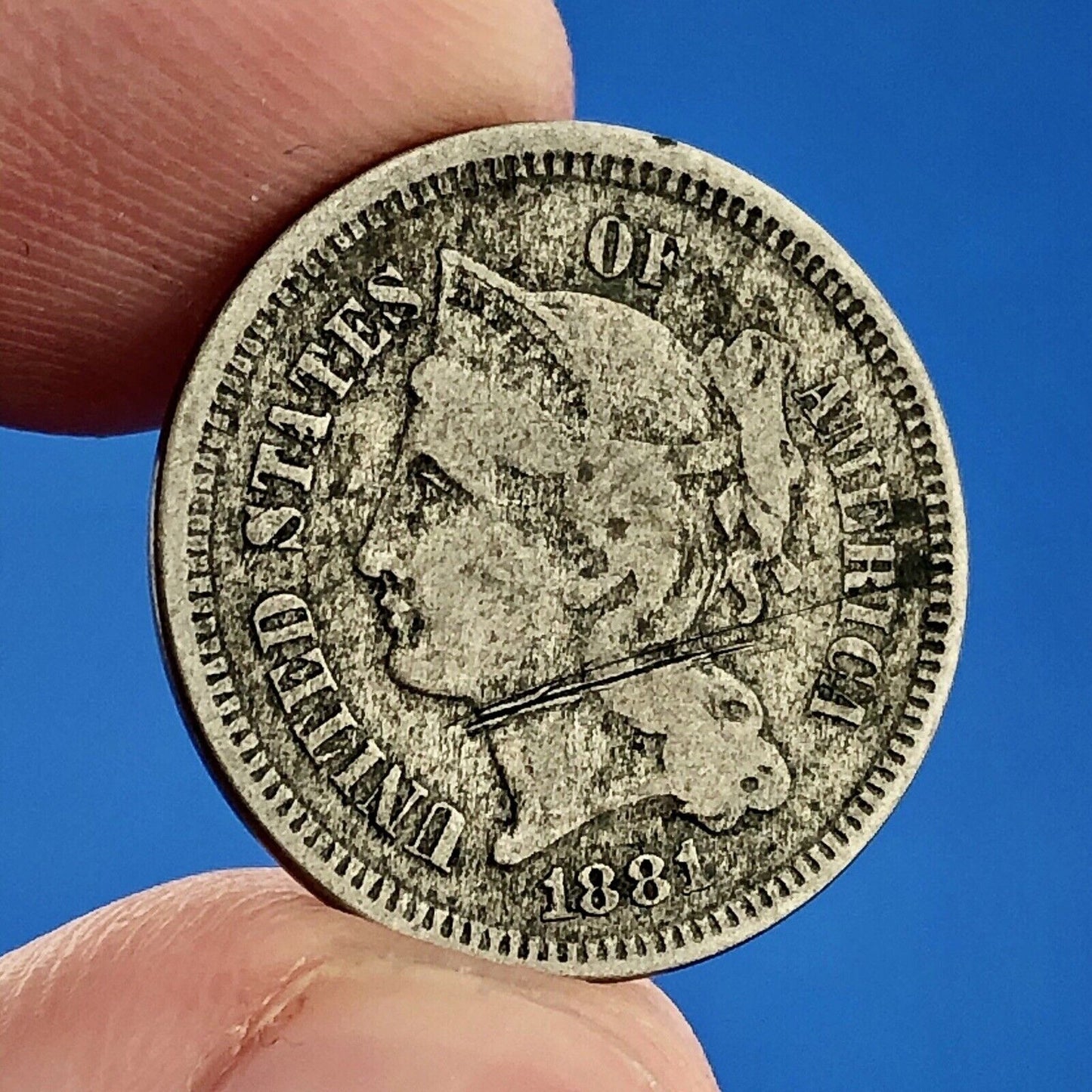 1881 P Nickel Three Cent Piece 3c Better Key Rare Scarce Philadelphia Coin