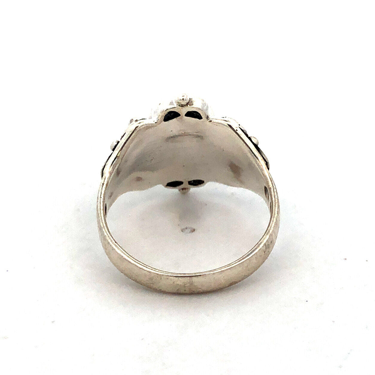 925 Sterling Silver Vintage Designer SE Scroll Oval Pillbox Poison Ring