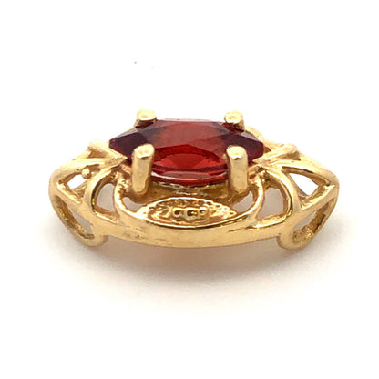 Designer 10K Yellow Gold Oval Egg Shaped Ribbed Bead Slide Bracelet Spacer Charm