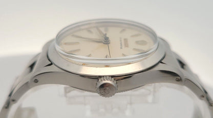 Vintage Rolex Oyster Perpetual 34mm White Dial Silver Bracelet Men's 6532