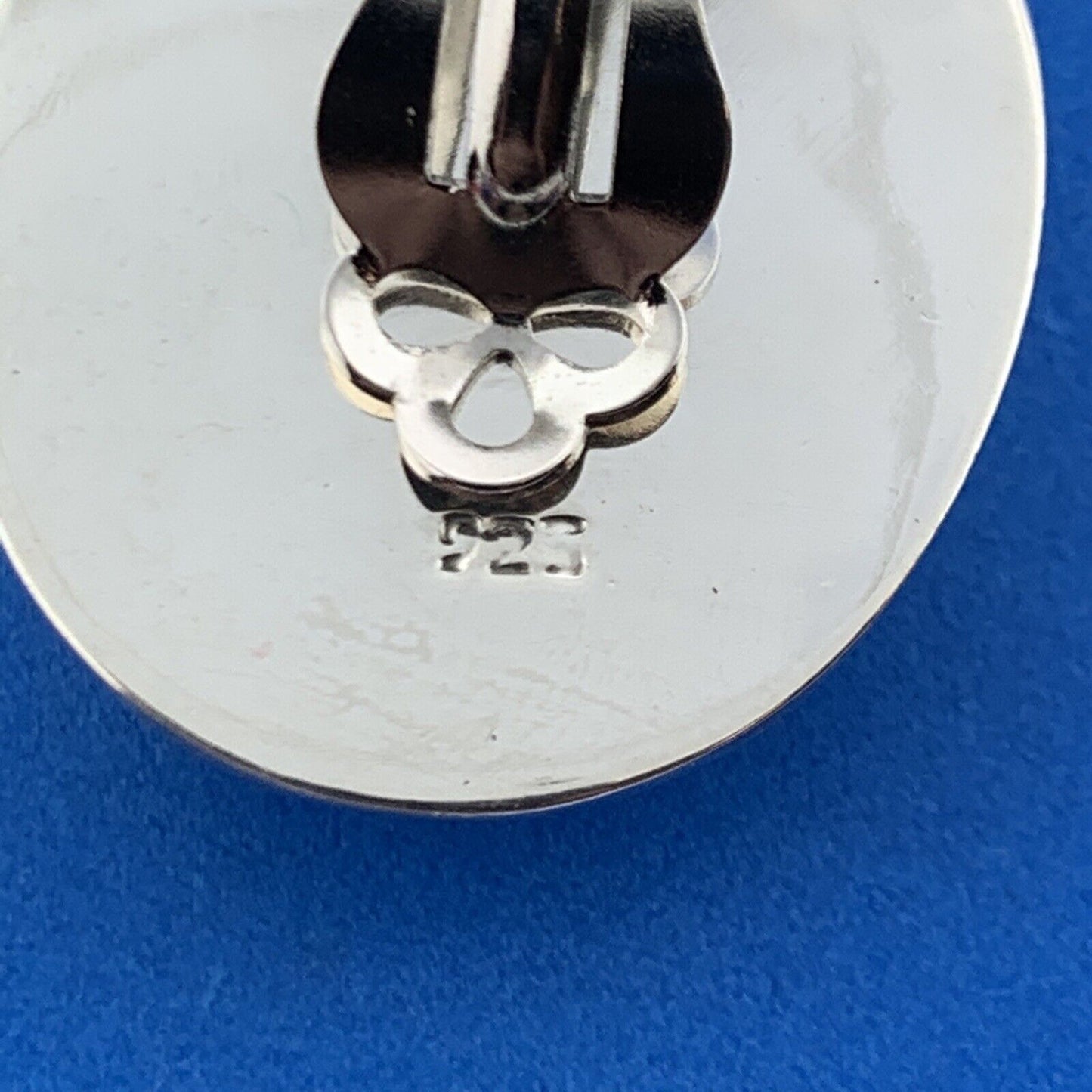 Sterling Silver 925 Native American Concho Design Engravable Oval Disc Earrings