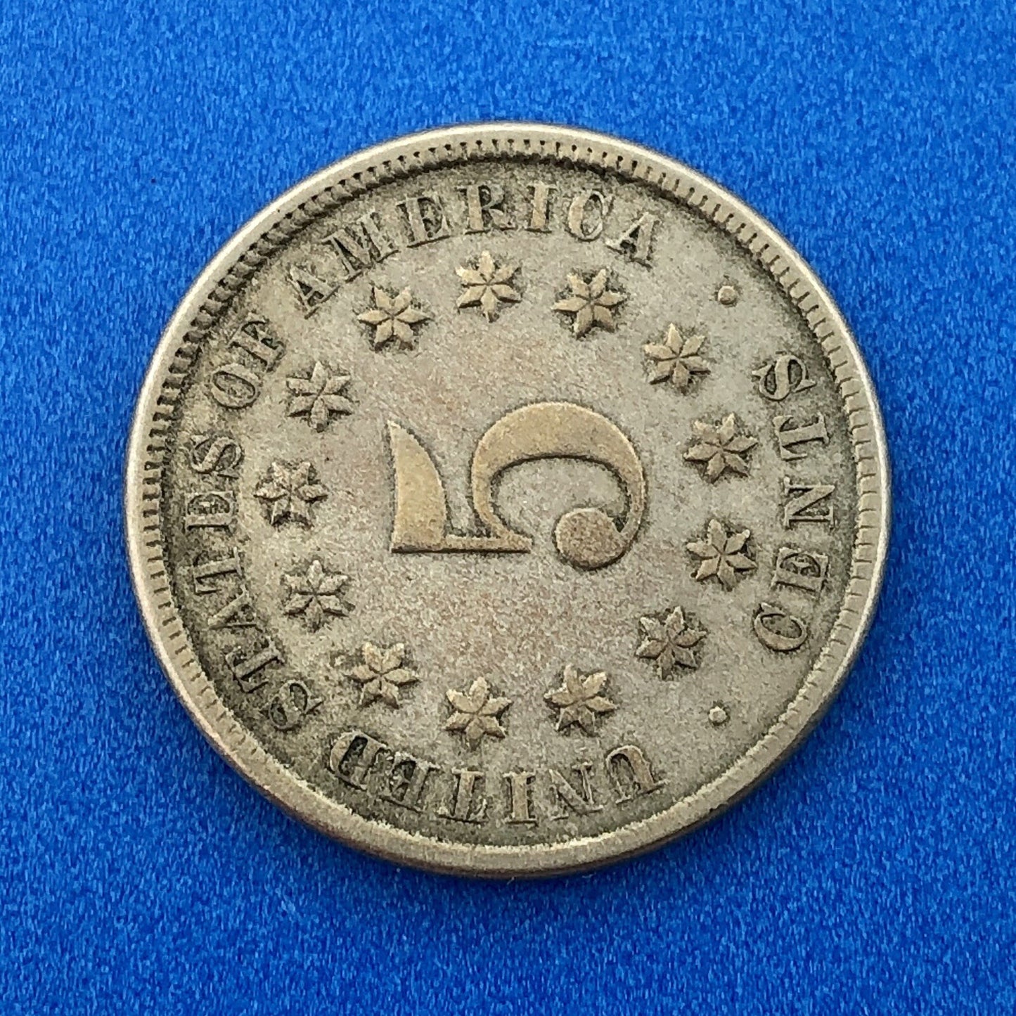 1874 P Shield Nickel Variety 2 Scarce Rare Better Key Philadelphia Mint Coin
