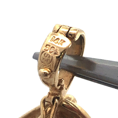 Vintage 14K Yellow Gold Marquise Peridot Round Diamond Accent Modernist Pendant