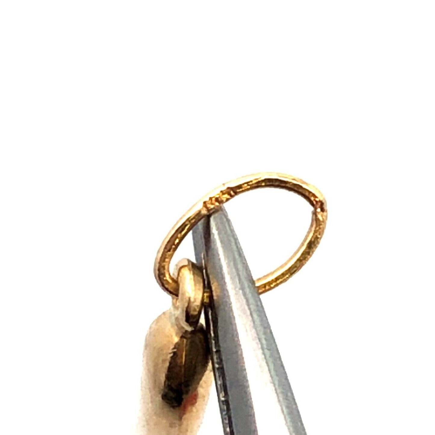 14K Yellow Gold Italian Horn Good Luck Charm Pendant