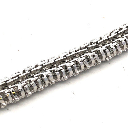 Designer DBJ 925 Sterling Silver Round Diamond Cluster Tennis Bracelet