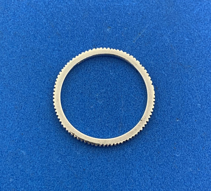 Stackable 925 Sterling Silver Ribbed Band Ring