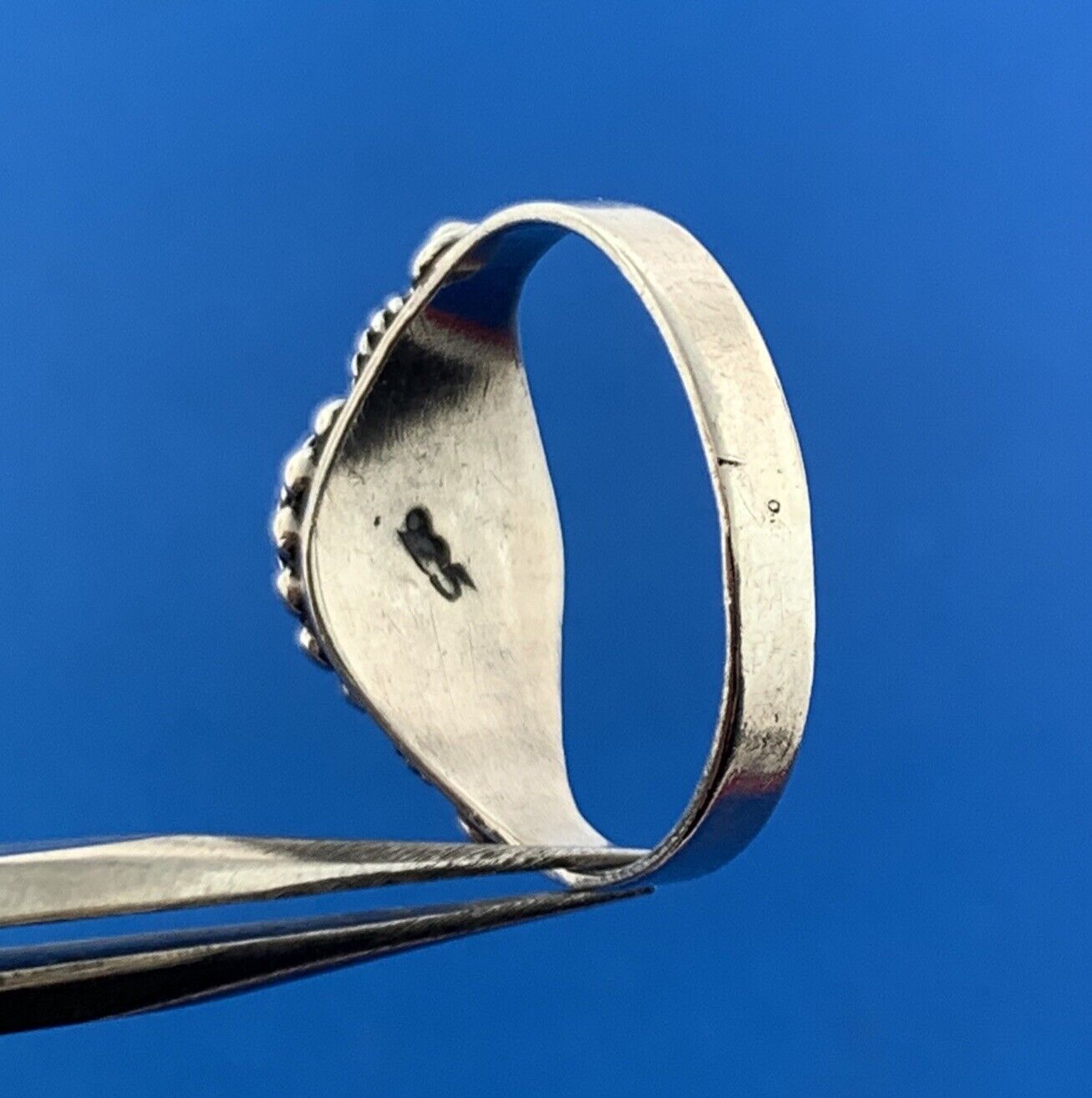 Stunning Sterling Silver 925 Oval Cabochon Purple Amethyst Ring Size 7.25