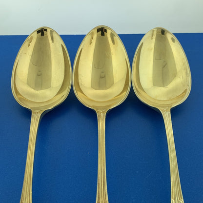Tiffany & Co Vermeil Gold Washed Sterling Silver 925 Audubon Oval Soup Spoons