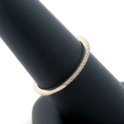 14k White Gold Pave Diamond Wedding Anniversary Eternity Band Ring