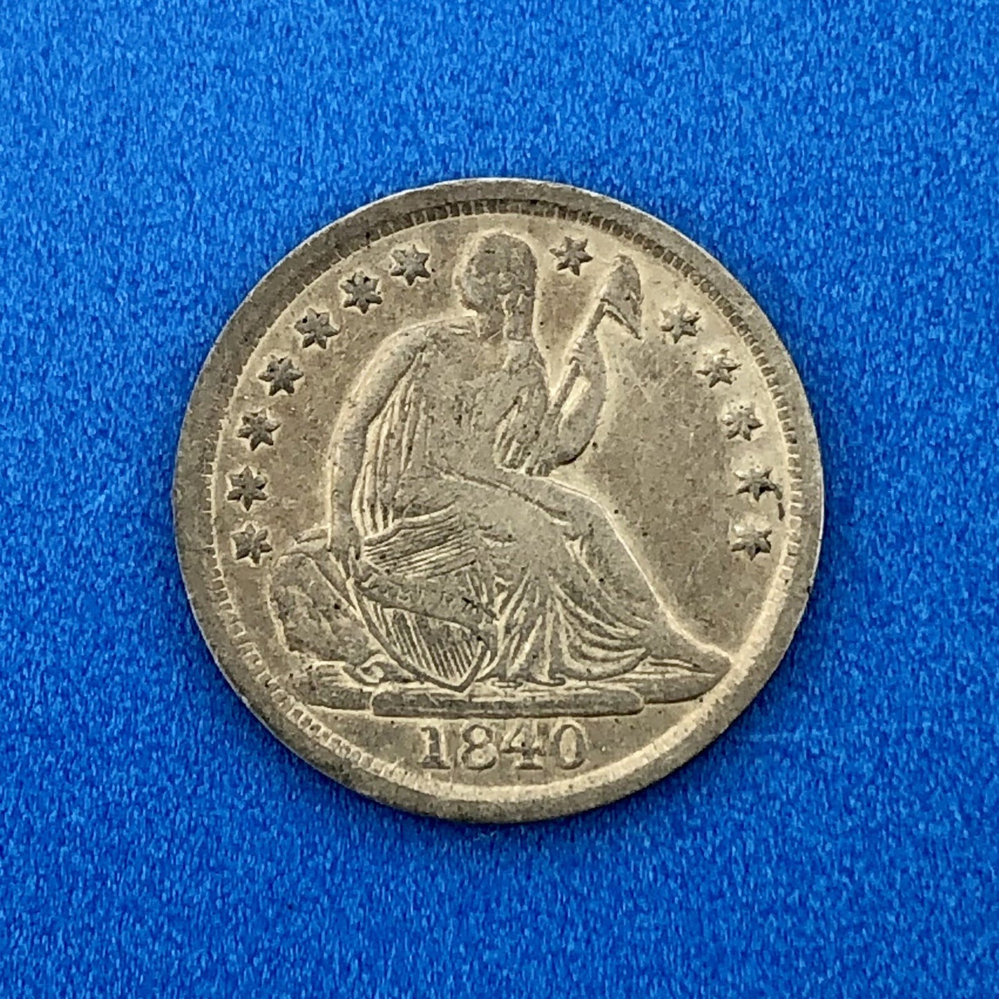1840 P Seated Liberty Half Dime Variety 2 Obverse Stars Better Philadelphia Mint