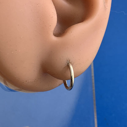 Sterling Silver 925 Tiny Petite Huggy Hoop Earrings