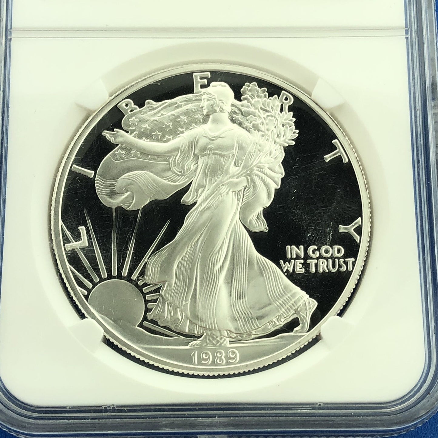 1989 S Proof American Silver Eagle 1 Oz 999 Fine Silver NGC PF69 Ultra Cameo