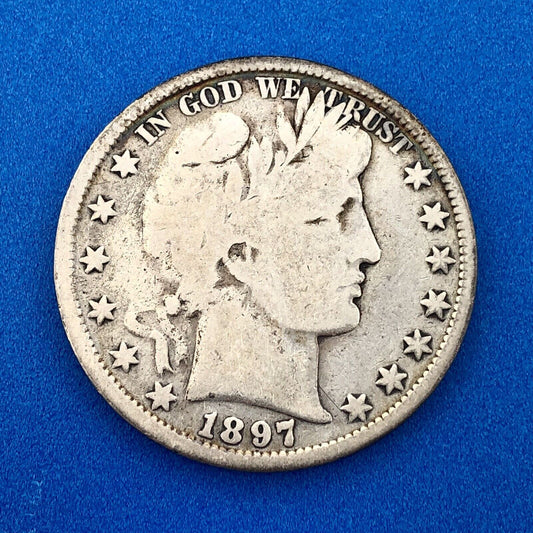 1897 P Silver Barber Half Dollar Better Key Date Philadelphia Coin Rare Scarce