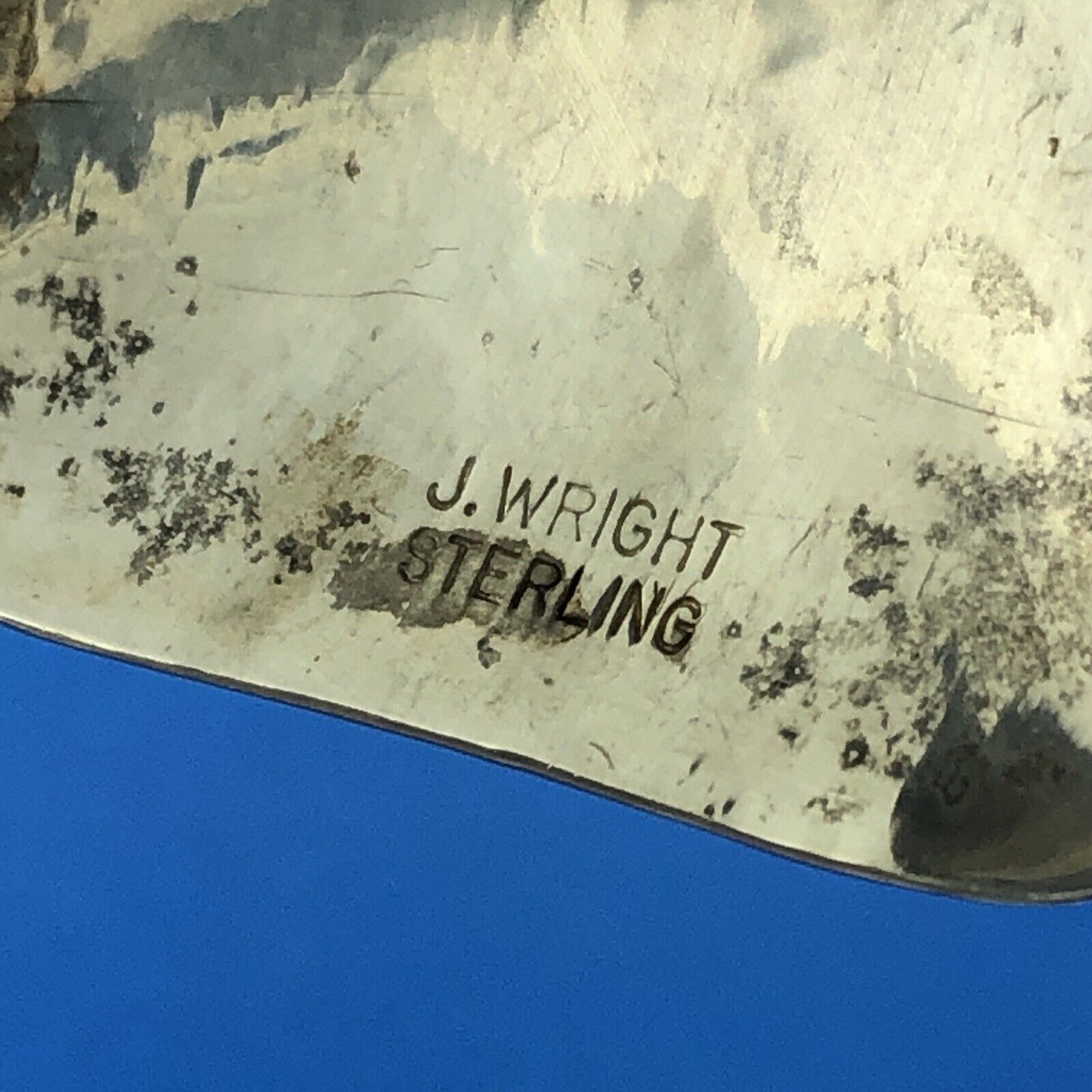 Native American Artisan Signed Sterling Silver Hammered Statement Cuff Bracelet