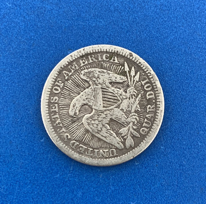 1853 25c Arrows & Rays Seated Liberty Quarter 90% Silver Rare Date Type Coin