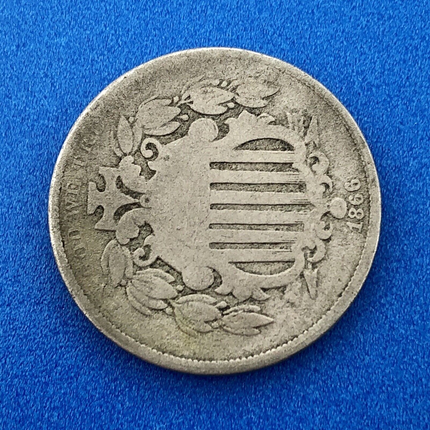 1866 P Shield Nickel Variety 1 With Rays Better Key Rare Philadelphia Type Coin