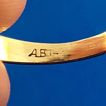 14k Yellow Gold Trillion Tanzanite Diamond Modernist Bypass Cocktail Ring