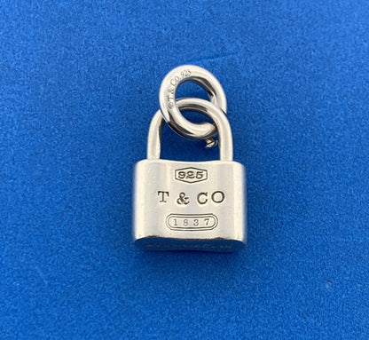 Tiffany & Co 925 Sterling Silver 1837 Collection Signature Padlock Charm Pendant