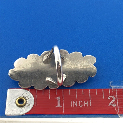 Vintage Native American 925 Sterling Silver Turquoise Inlay Statement Ring