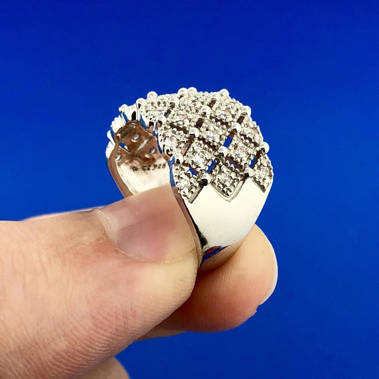 Silpada Retired Sterling Silver 925 Cubic Zirconia CZ Tapered Band Ring