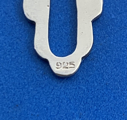 Vintage 925 Sterling Silver 3 Dimensional Midsize Cutout Cross Pendant