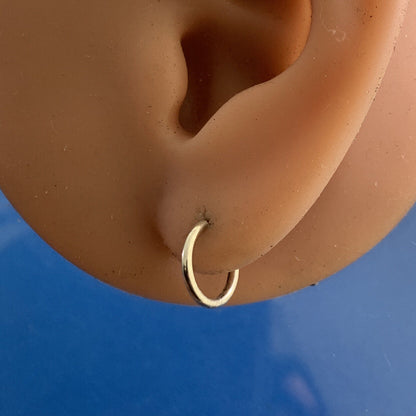 Sterling Silver 925 Tiny Petite Huggy Hoop Earrings