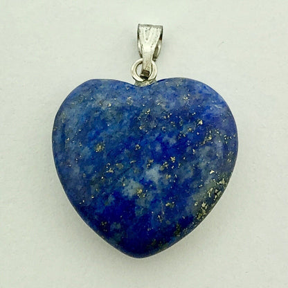 Ladies Silver Tone Lapis Lazuli Heart Power Vision Spirit Statement Pendant