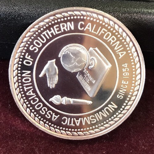 1988 Numismatic Association of Southern California 999 Silver Youth in Numis Rnd
