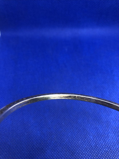 Cubic Zirconia 925 Sterling Silver Floral Thin Stackable Round Bangle Bracelet