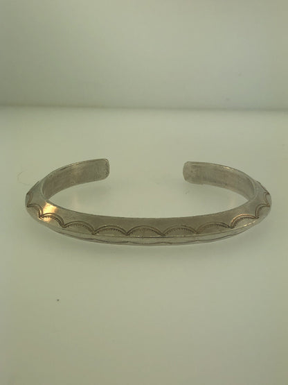 Vintage Native American 925 Sterling Silver Concho Statement Cuff Bracelet