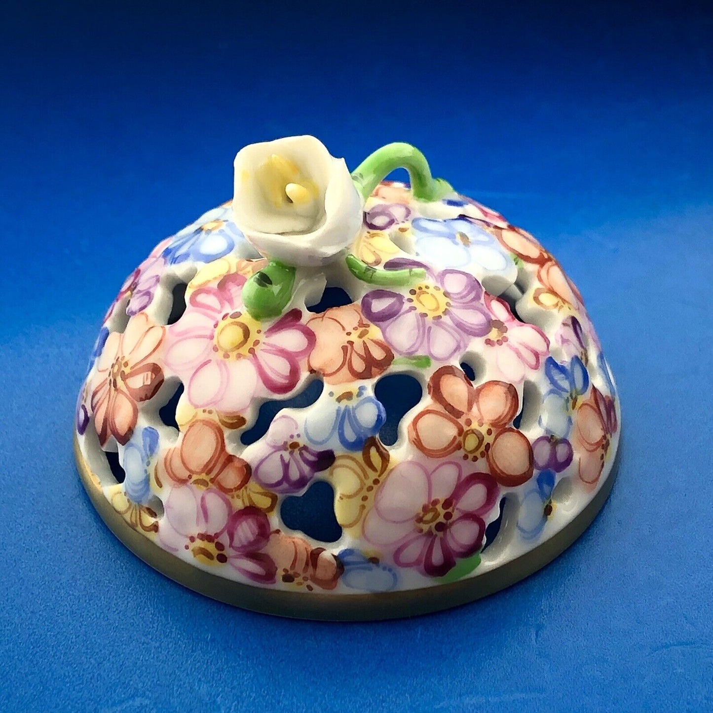 Herend Hungary Floral Trinket Box Hungarian Flowers Hungarian