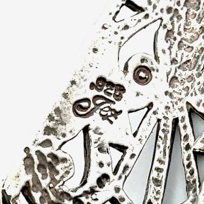 Designer 925 Sterling Silver Open Work Scroll Vine Hook Dangle Earrings