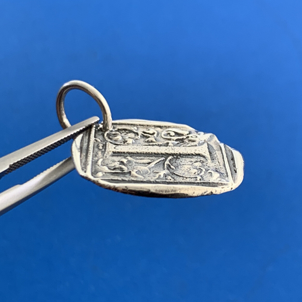 Waxing Poetic 925 Sterling Silver Monogram Initial Insignia I Bracelet Charm