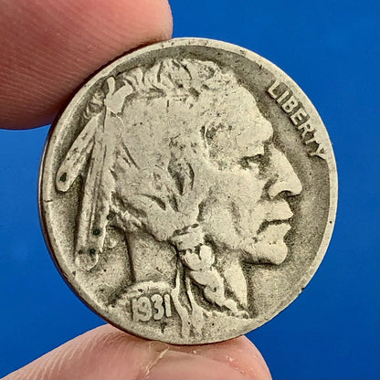 1931 S Indian Head Buffalo Nickel Better Key Scarce San Francisco Mint Coin