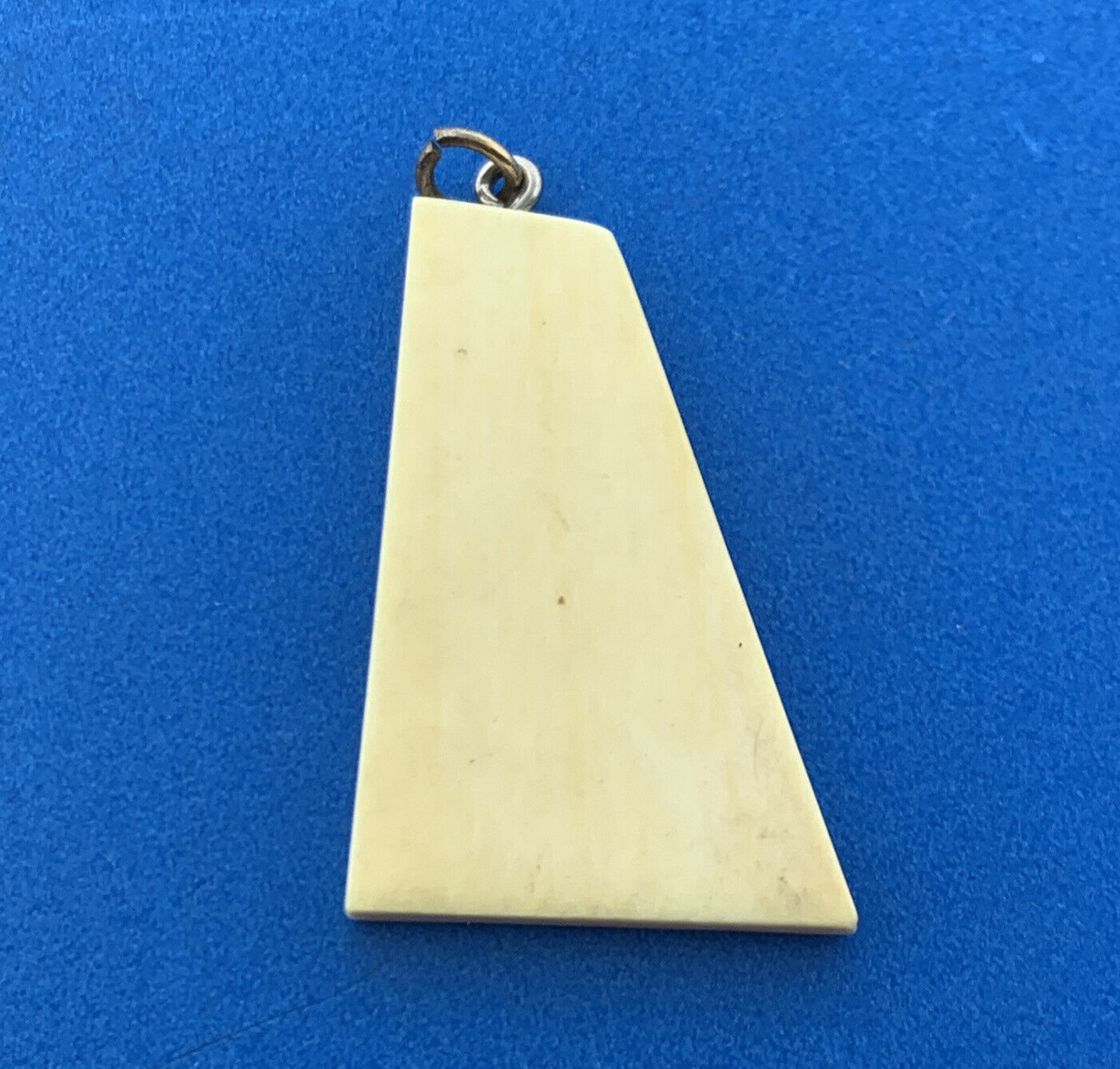 Signed CJ 925 Sterling Silver Scrimshaw Owl Wisdom Patience Trapezoid Pendant