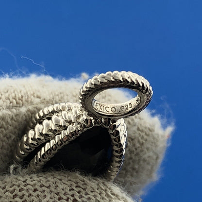 Atelier Sterling Silver 925 Faceted Smoky Quartz Onyx Teardrop Stud Earrings