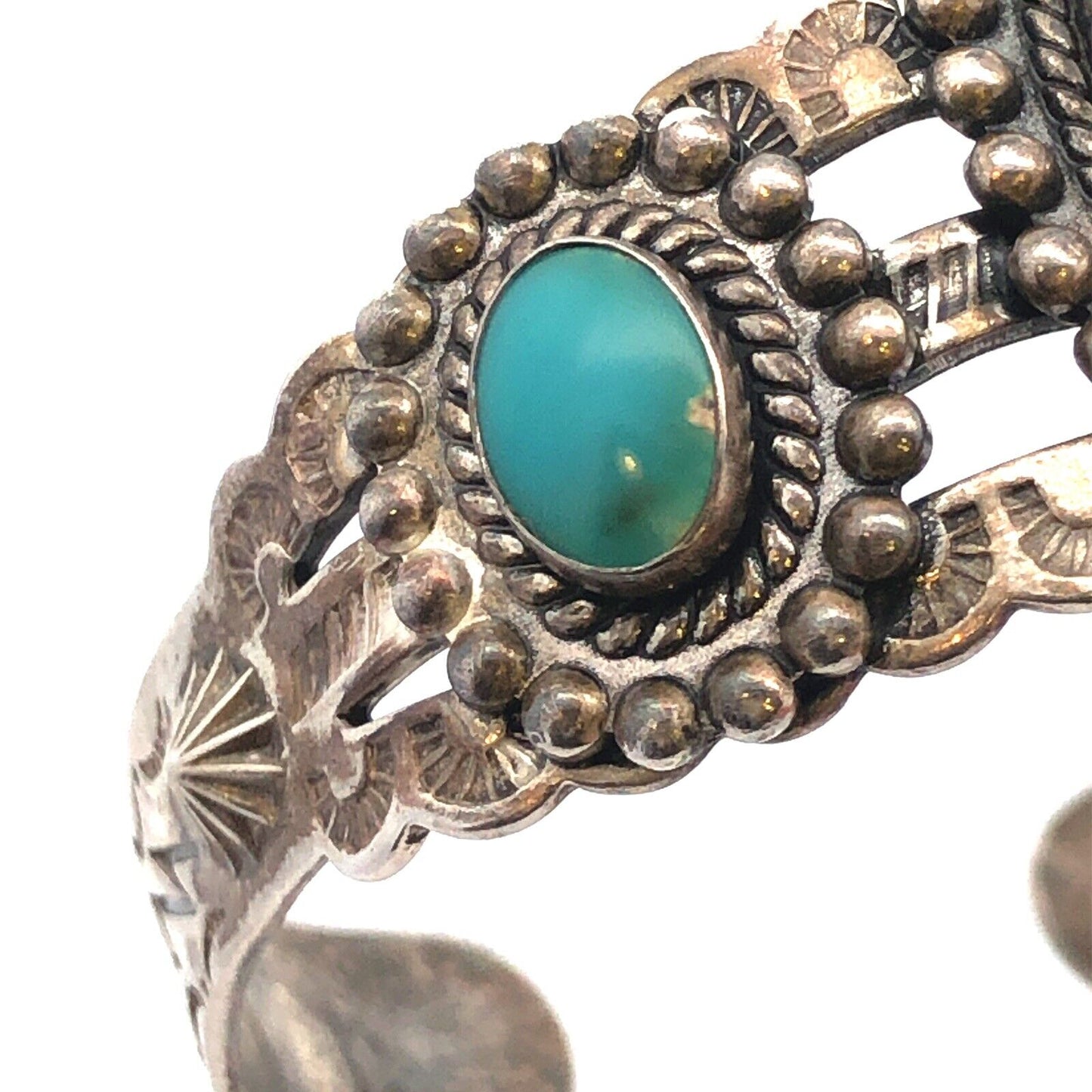 Native American Pacific Jewelry Co. 925 Silver Turquoise Child's Cuff Bracelet