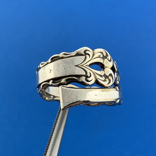 International La Strada Sterling Silver Bypass Expandable Adjustable Spoon Ring