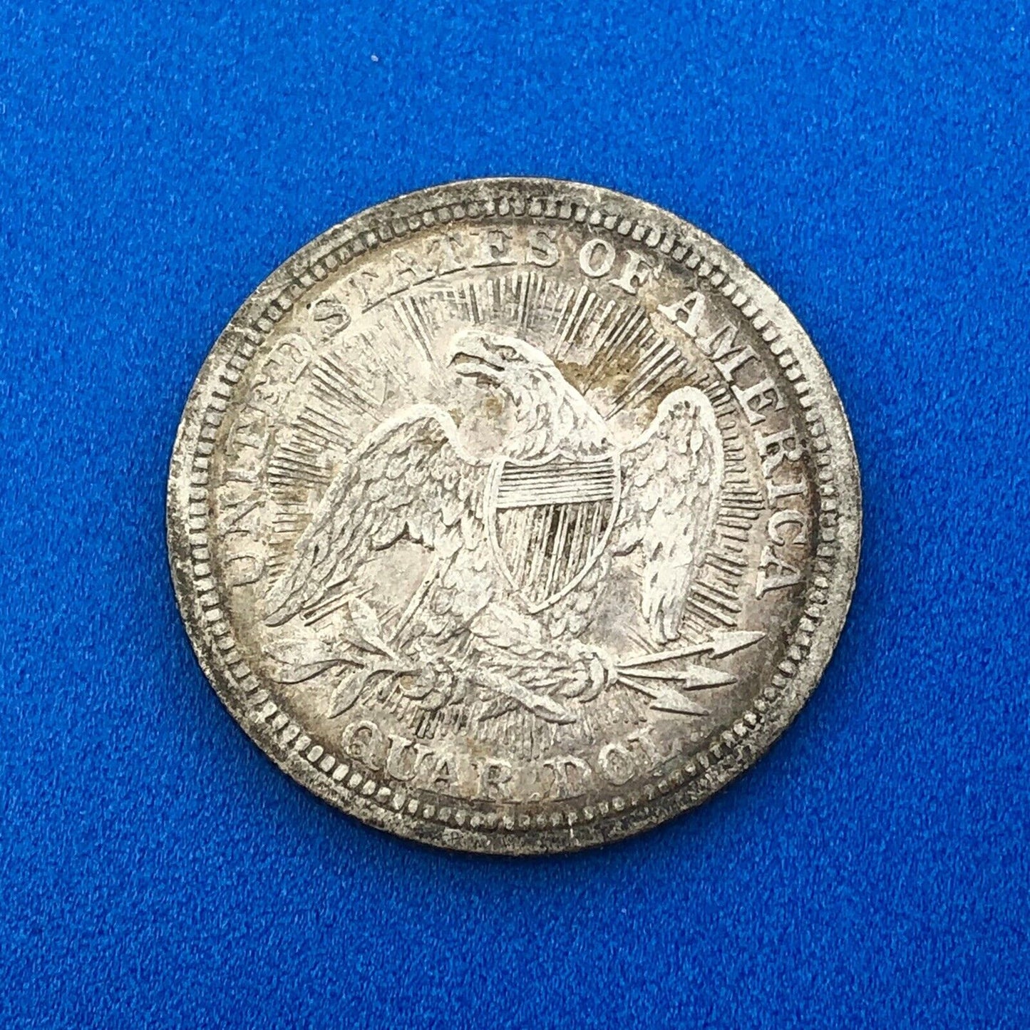 1853 P Silver Seated Quarter Dollar Arrows Rays No Motto Philadelphia Mint Coin