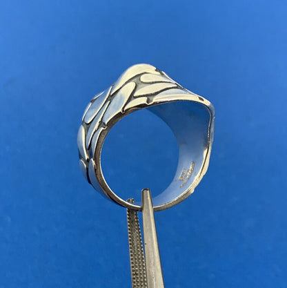Vintage Taxco Mexico ATI Sterling Silver 925 Modernist Statement Dome Ring