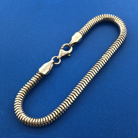 Designer CI Italy 925 Sterling Silver Slinky Snake Flex Link Unisex Bracelet