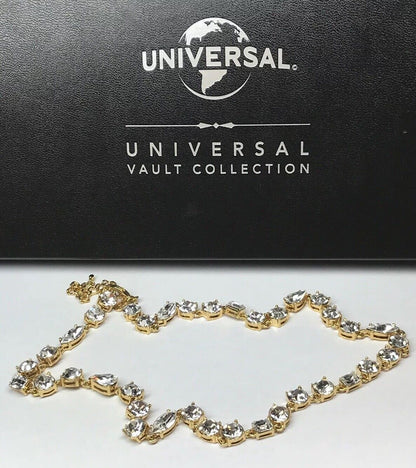 HSN Universal Studios Vault Collection Gold Tone Rhinestone Statement Necklace