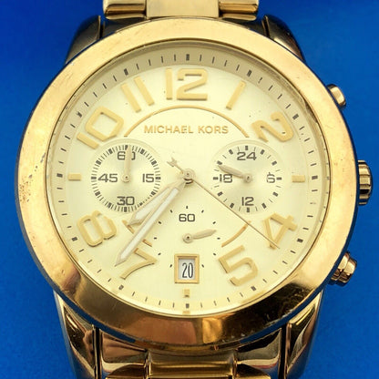Michael Kors Unisex MK5726 The Mercer Gold Chronograph Bracelet Wrist Watch Runs
