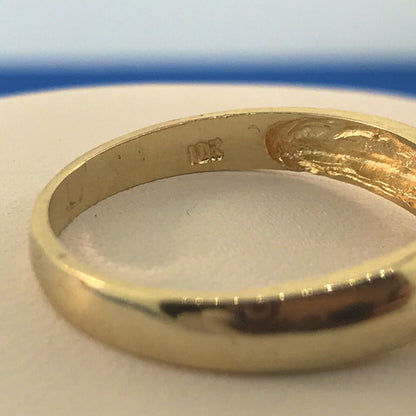 Retro 10K Yellow Gold Blue White Cubic Zirconia Star Comet Spinner Ring