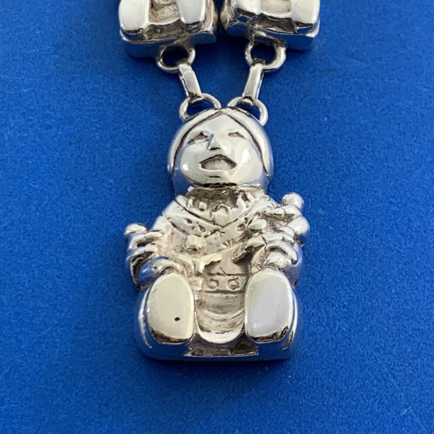 Native American Sterling Silver Mother & Child Storyteller Statement Necklace