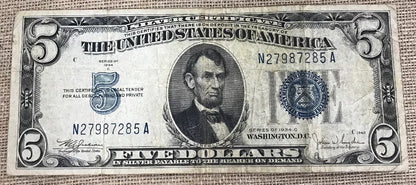1934 C $5 United States Silver Certificate Julian/Snyder Fr. 1653