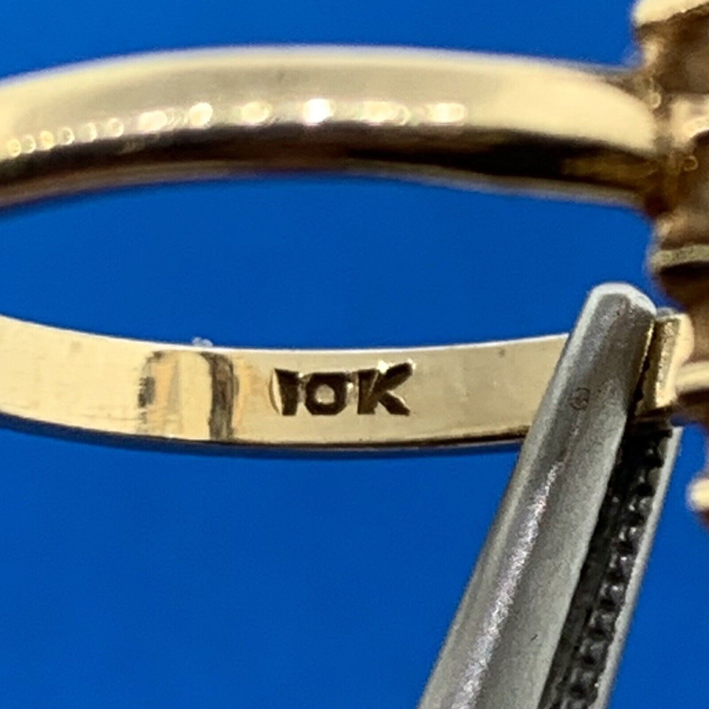 Esemco 10K Yellow Gold Marquise Prasiolite/Green Amethyst Statement Ring